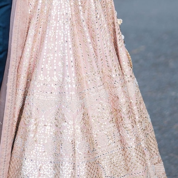 Seema Gurjal Dusty Peach Gota Patti Lehengha - Picture 5 of 11